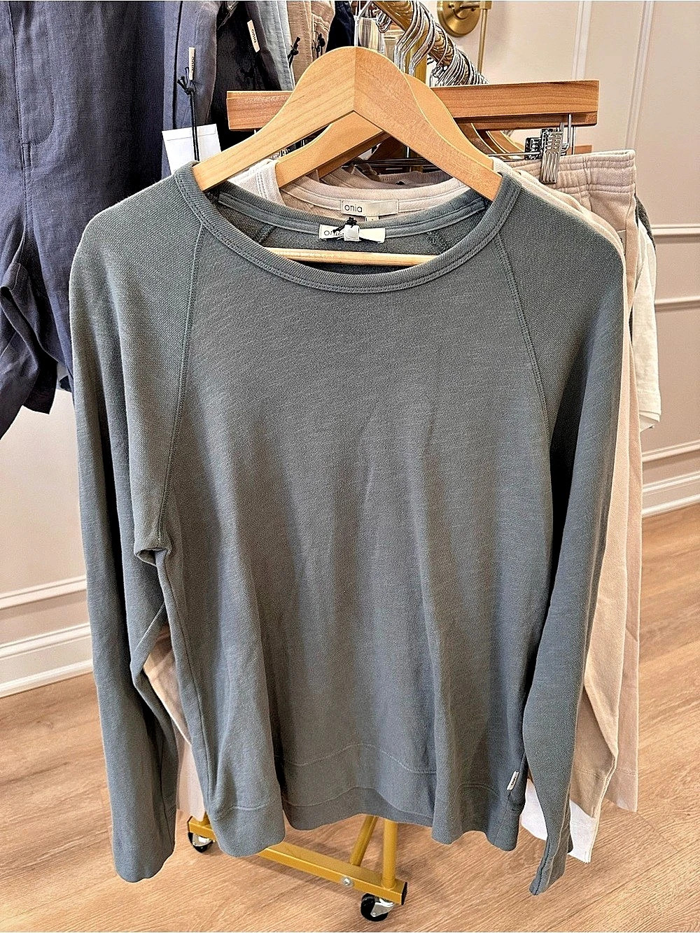 NWT Onia Slub Terry Crewneck Sweater
